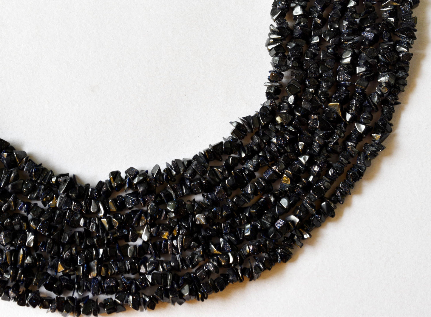 Uncut Blue Sandstone Crystal Chip Beads