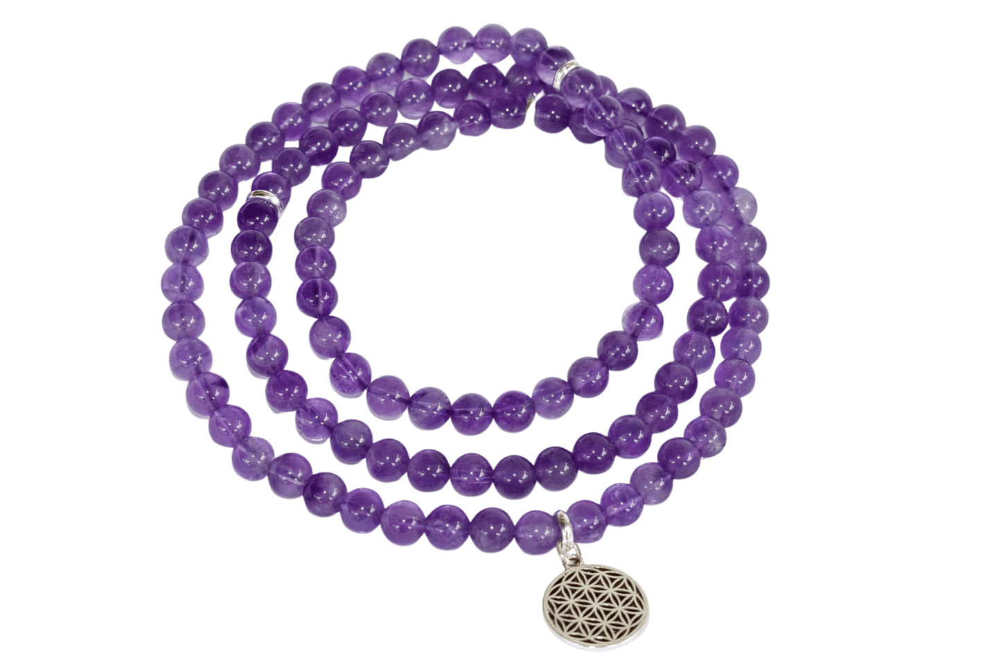 Amethyst Beads Mala Bracelet.