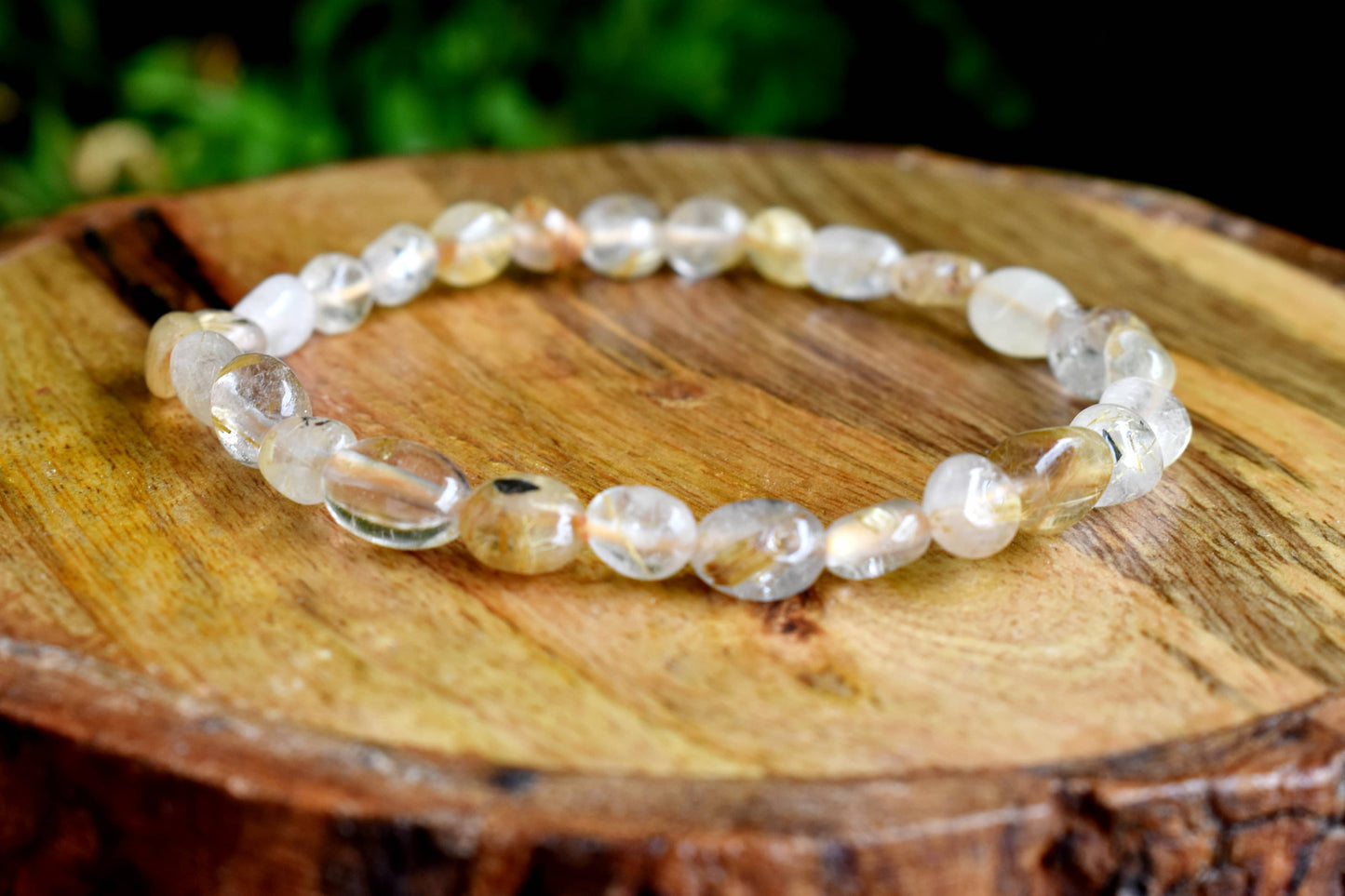 Golden Rutile Nugget Bracelet.