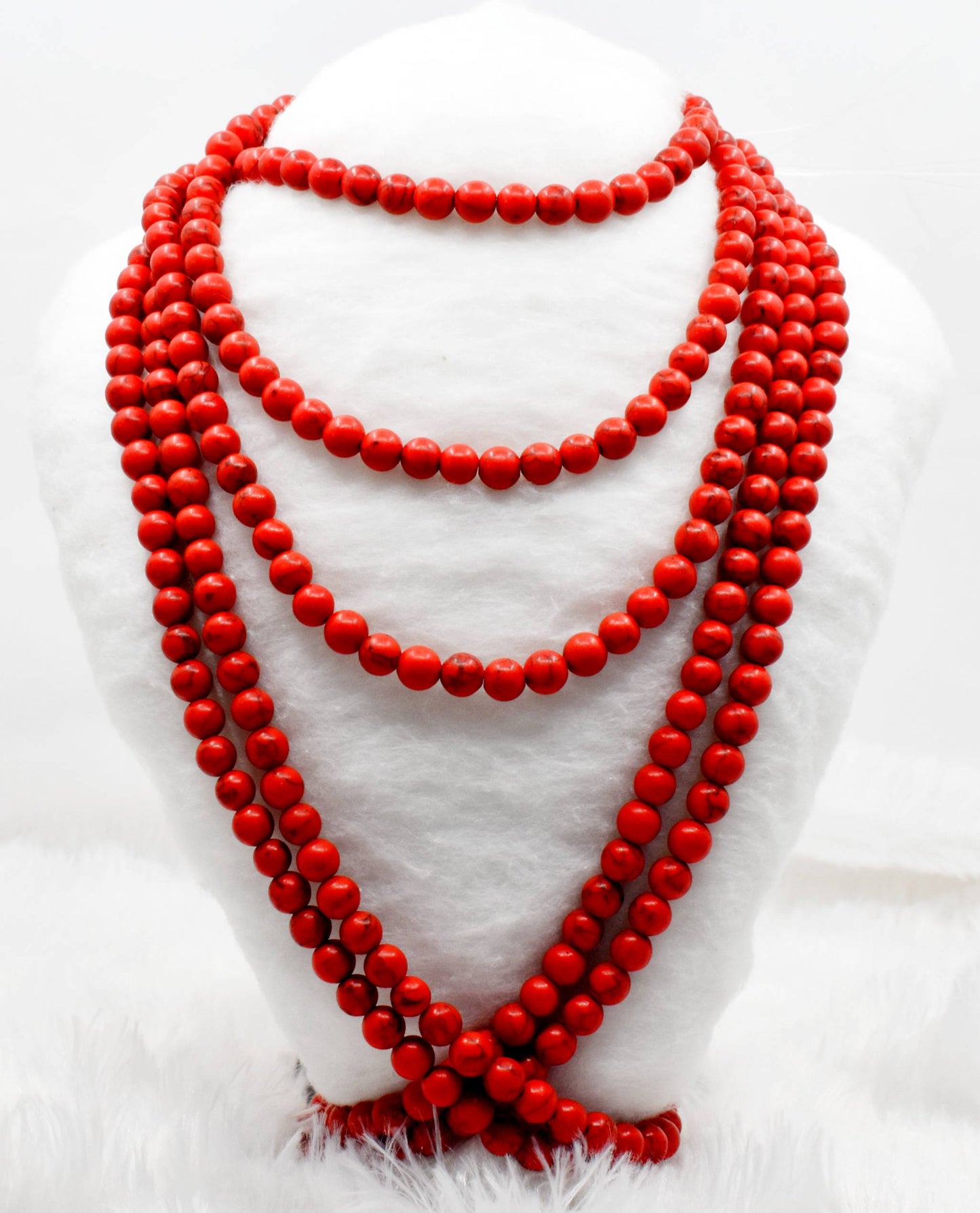 Red Howlite Gemstone Beads