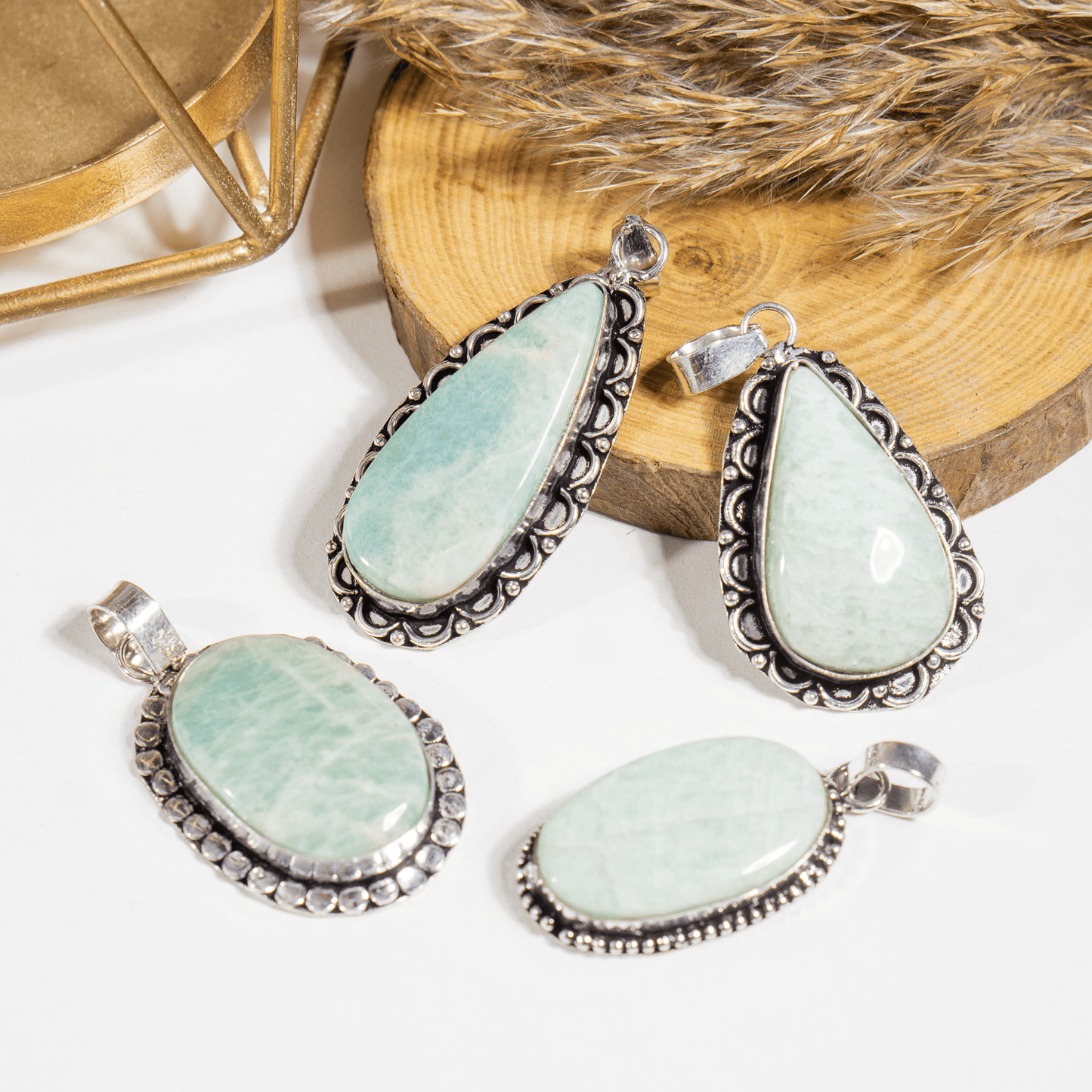 Amazonite Pendant |Crystal Jewelry | Natural Gemstone Pendant | Crystal Charm Jewelry | Boho Pendant
