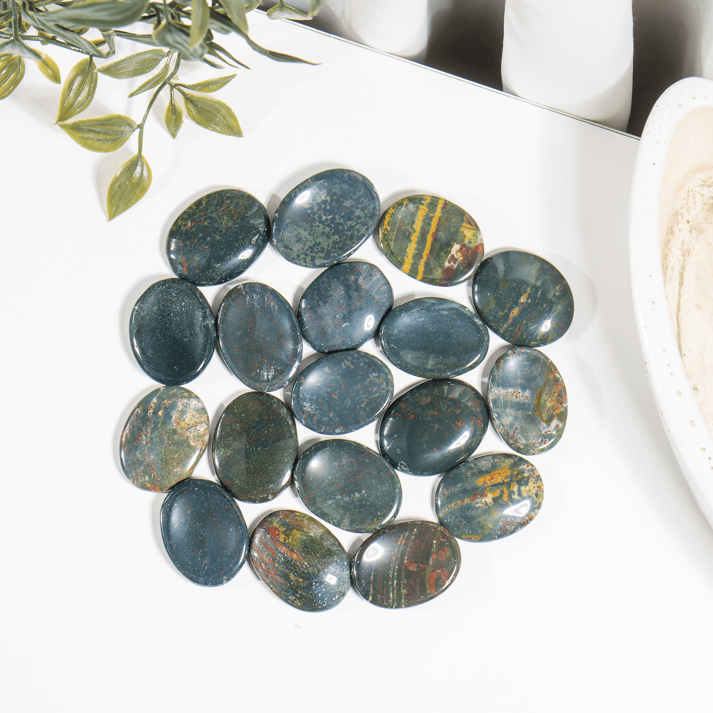Bloodstone Worry Stones