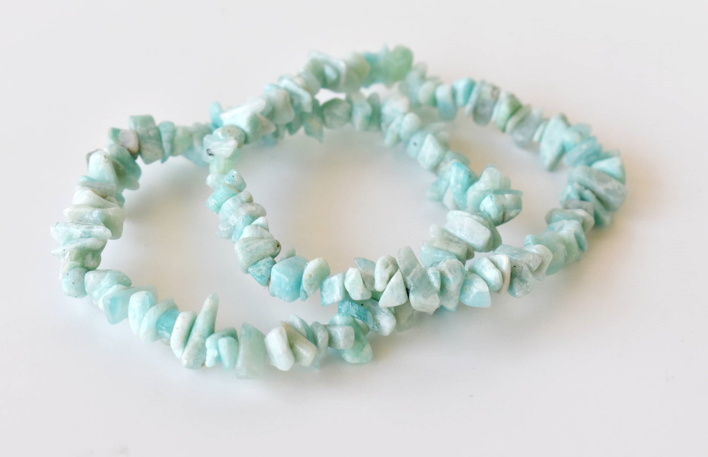 Amazonite Gemstone Chip Bracelet.