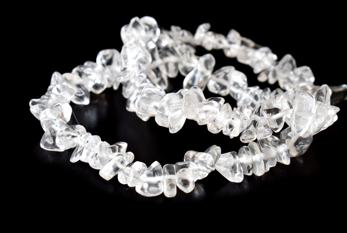 Crystal Quartz Gemstone Chip Bracelet.