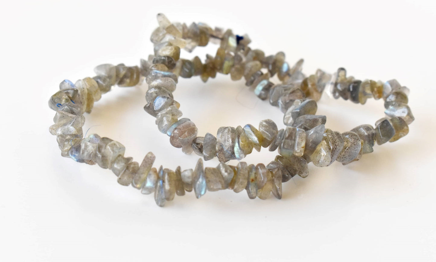 Labradorite Gemstone Chip Bracelet.