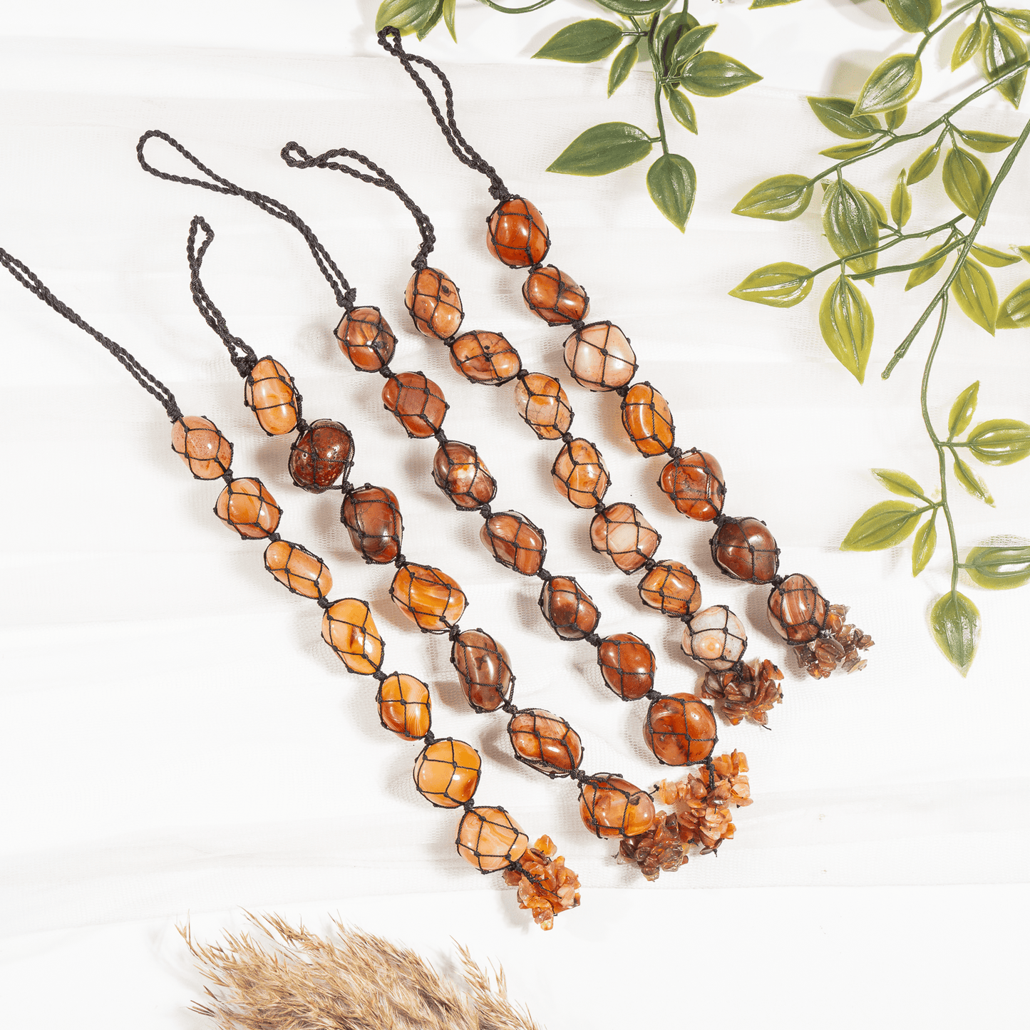 Carnelian Tumbled Stone Tassel Hanger