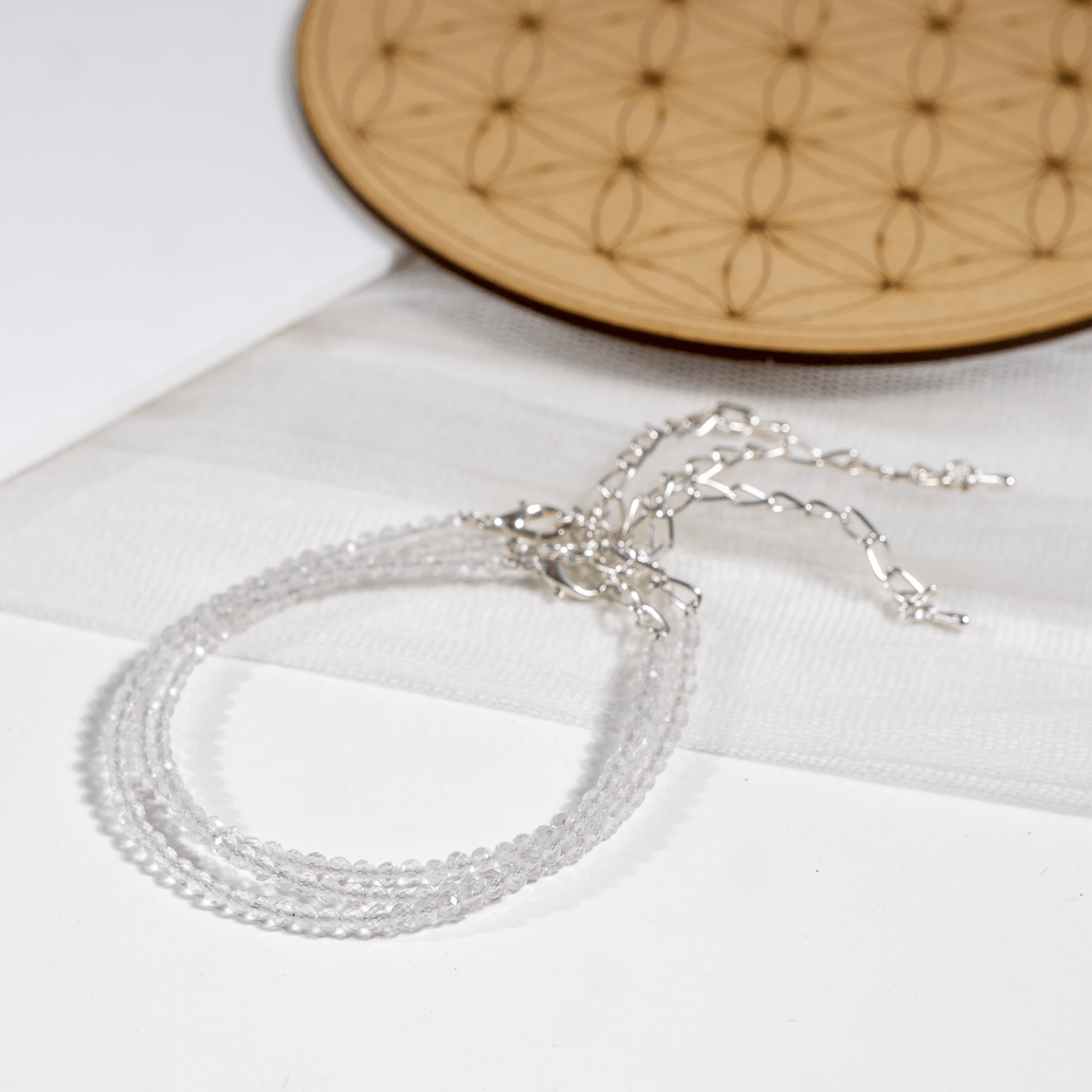 Clear Quartz Crystal Anklet | Natural Healing Crystal Anklet | Energy Protection & Spiritual Jewelry
