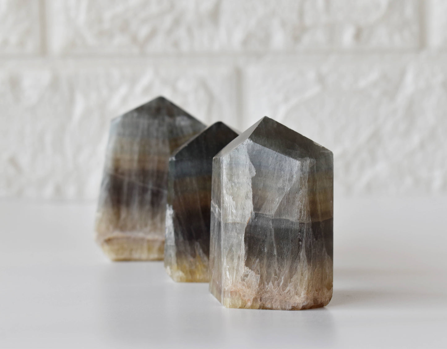 1kg Multi Fluorite Crystal Polished Points (5-7Pcs)