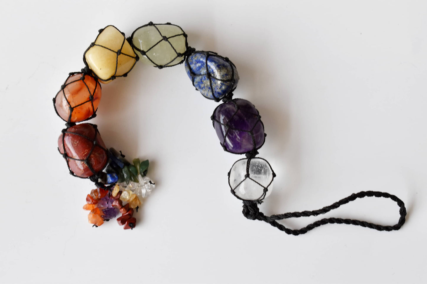 7 Chakra Tumbled Stone Car Hanger