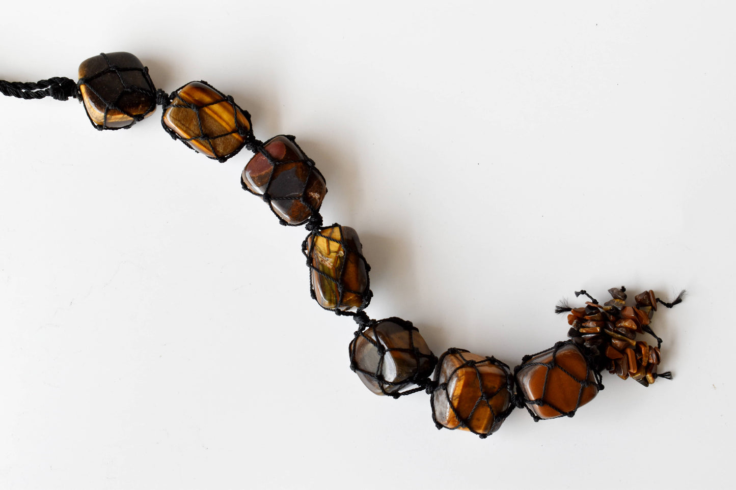 Tiger Eye Tumbled Stone Car Hanger