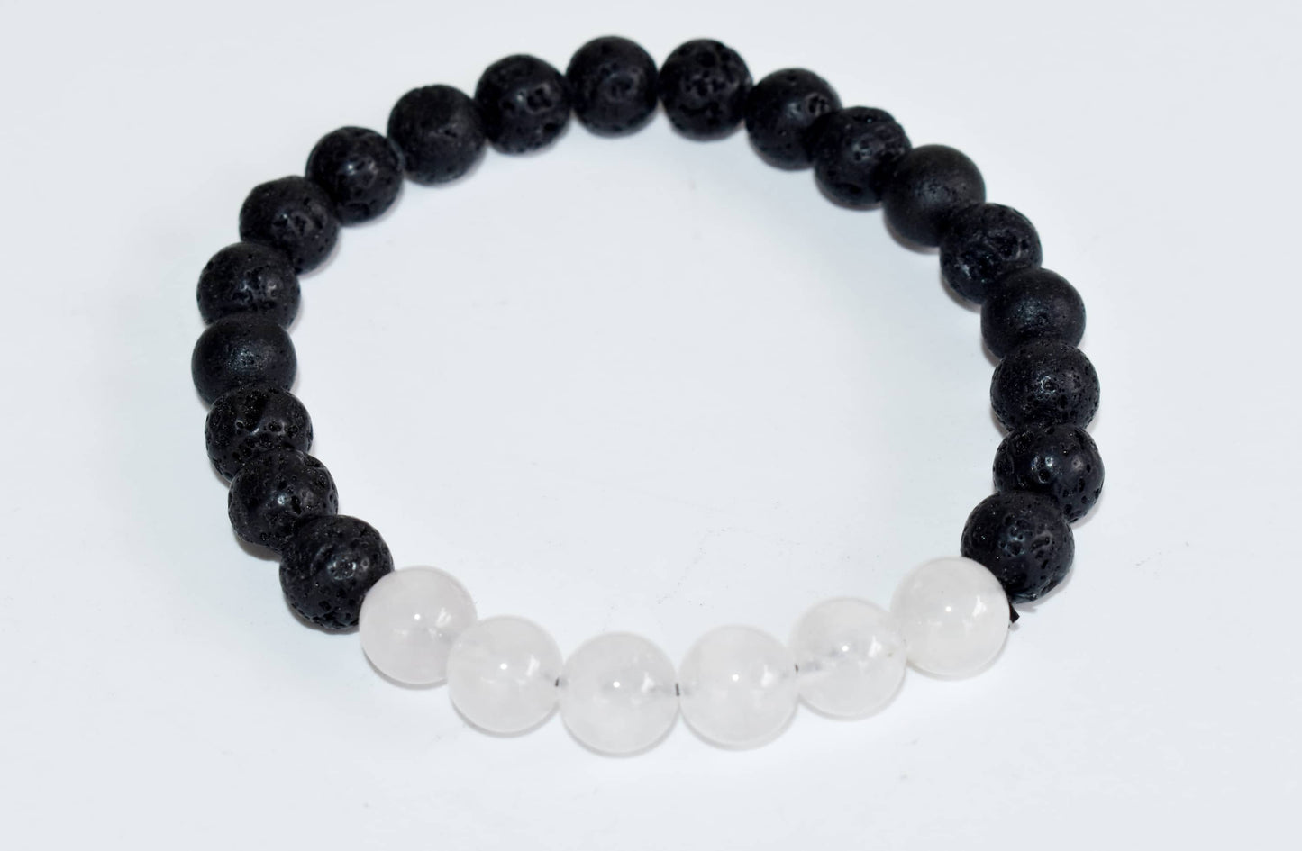 Lava with Rose Quartz Diffuser Bracelet