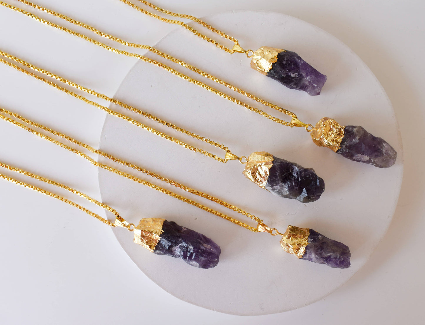 Amethyst Rough Stone Pendants