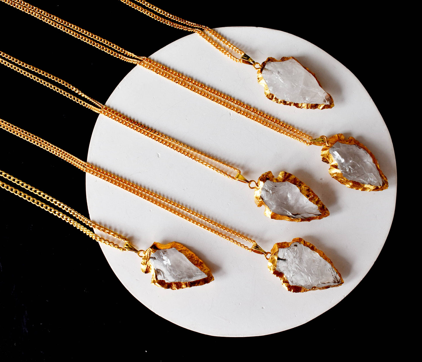 Clear Quartz Arrowhead Pendant