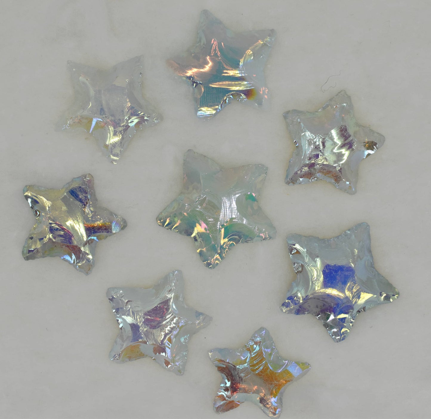 Aura Quartz Flat Stars Arrowhead Point