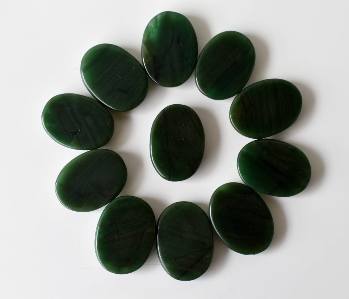 Genuine Green Jade Flat Stones