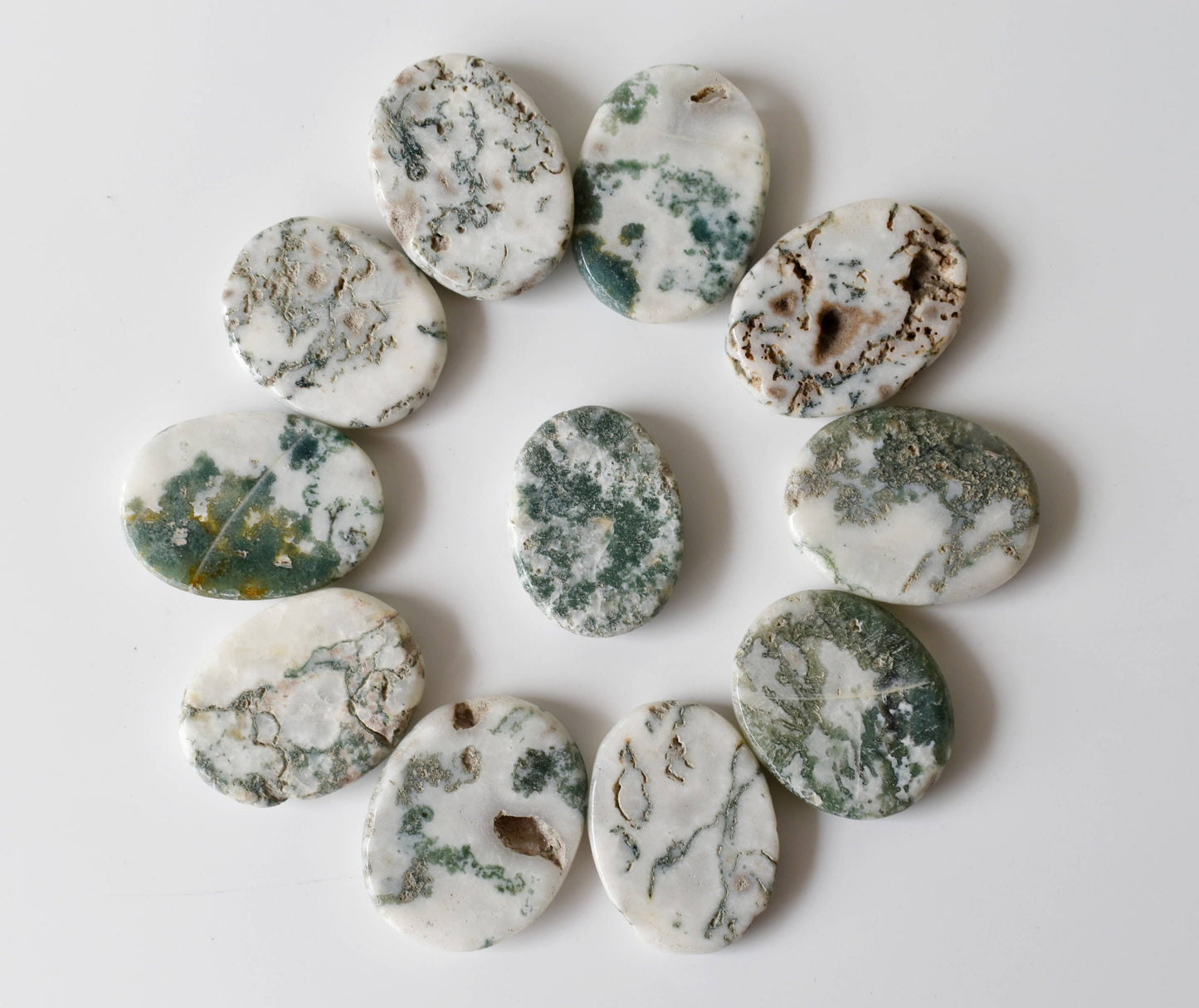 Tree Agate Flat Stone