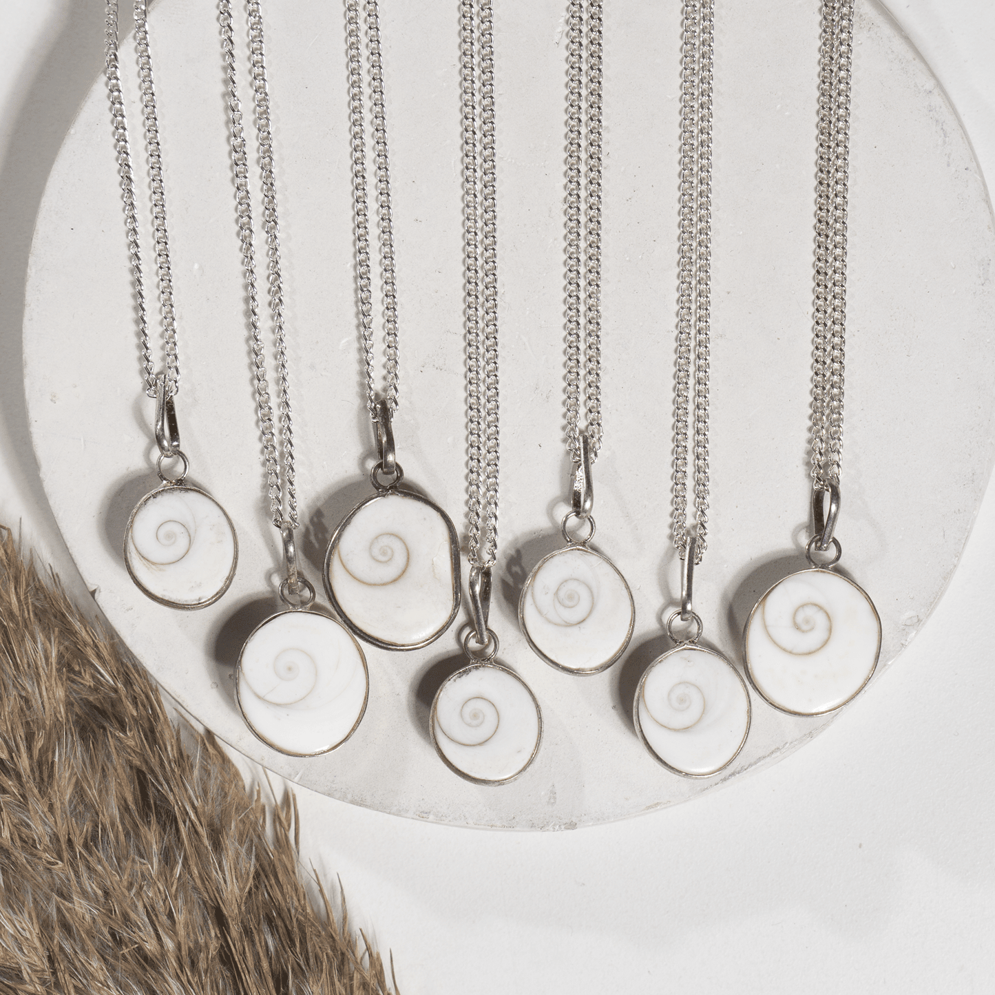 Gomati Chakra Pendant | Shiva Eye Shell Pendant with Chain | 2cm Spiritual Jewelry