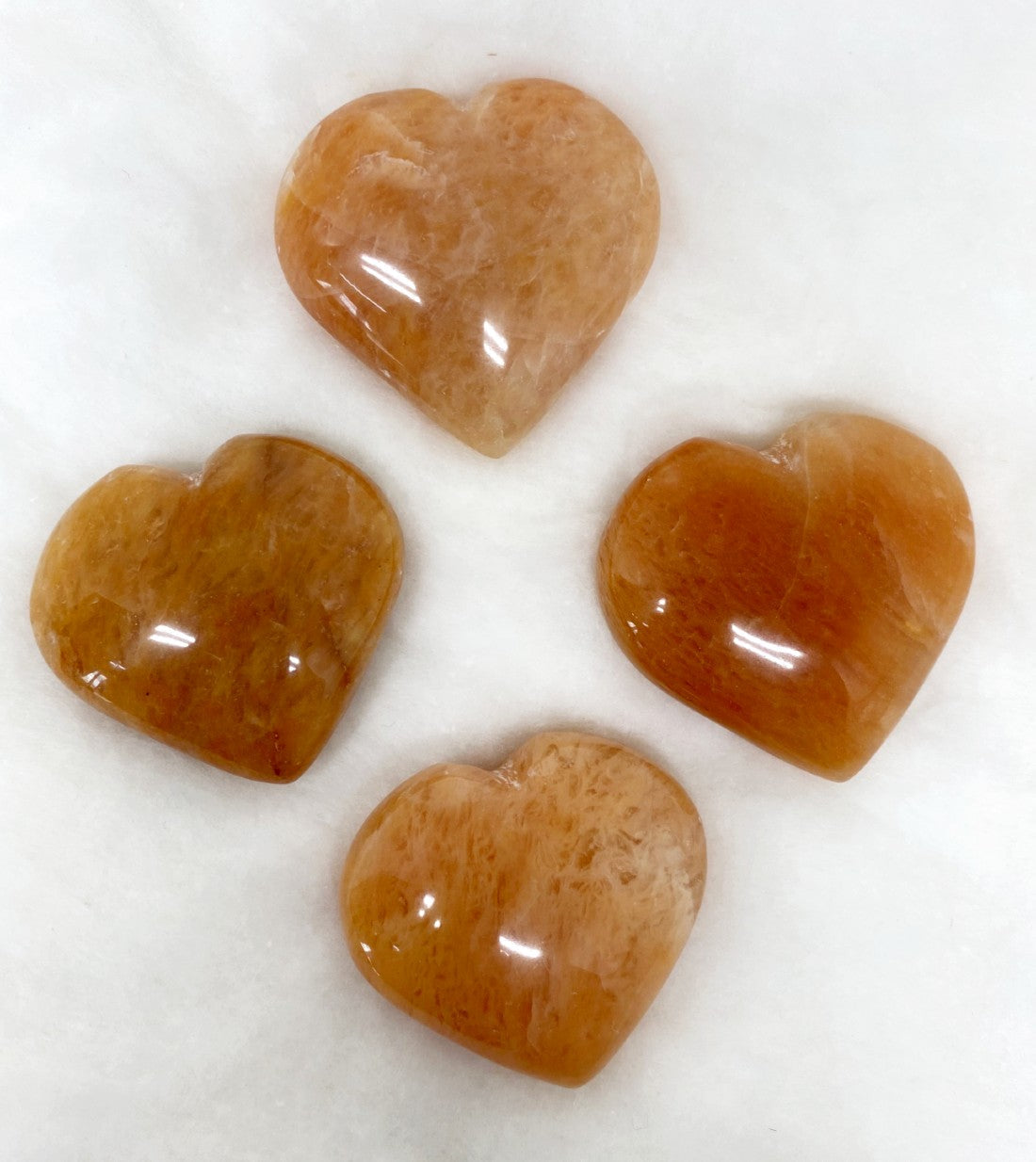 1kg Orange Aventurine Heart Crystals (2 inch)