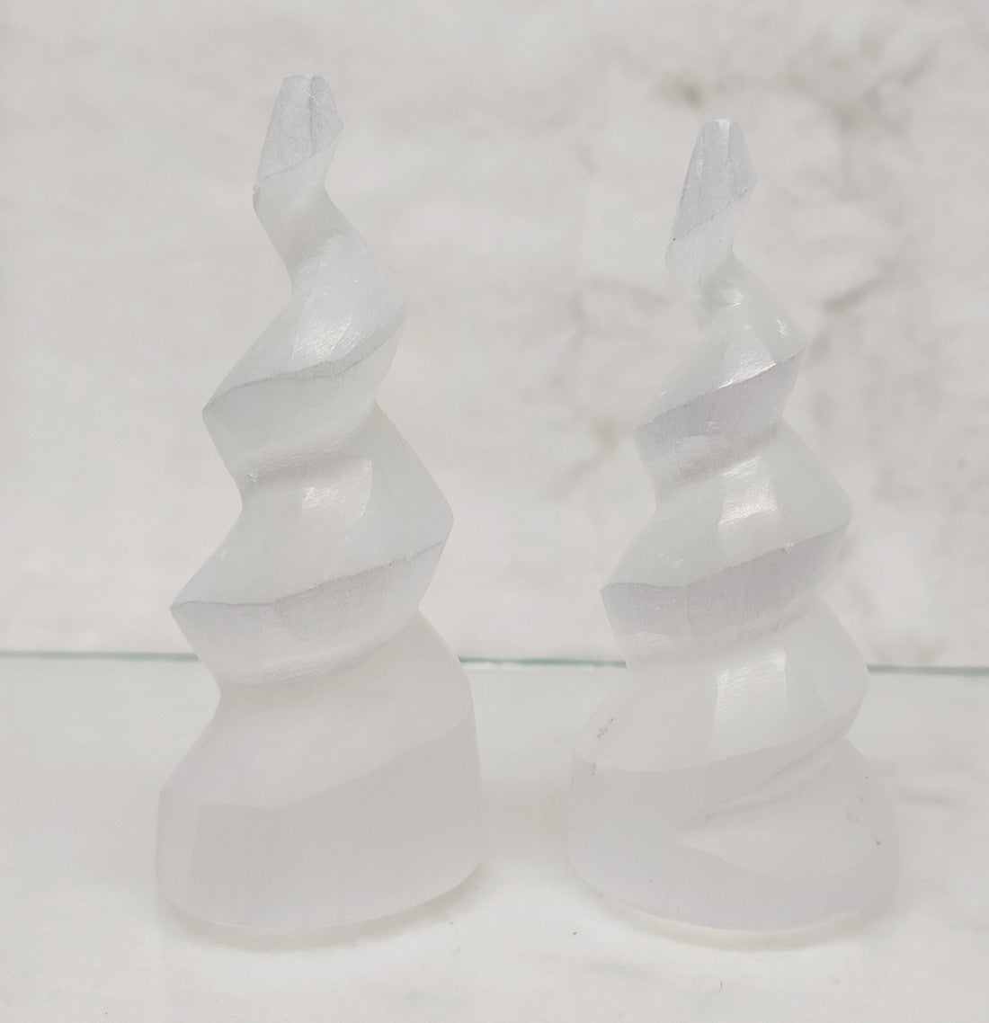 Polished Selenite Spiral Point, Selenite Crystal Spiral Tower