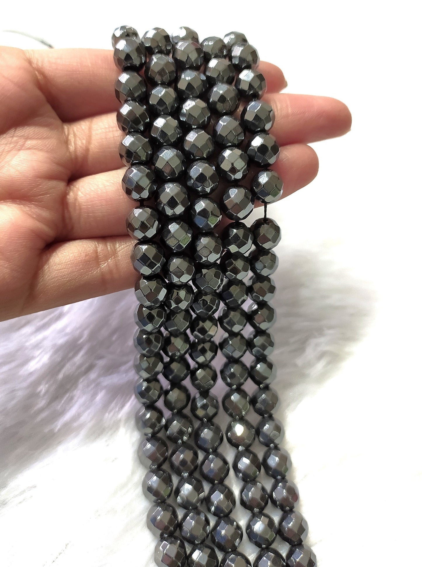 Hematite Faceted Beads | Crystal Beads for Jewelry