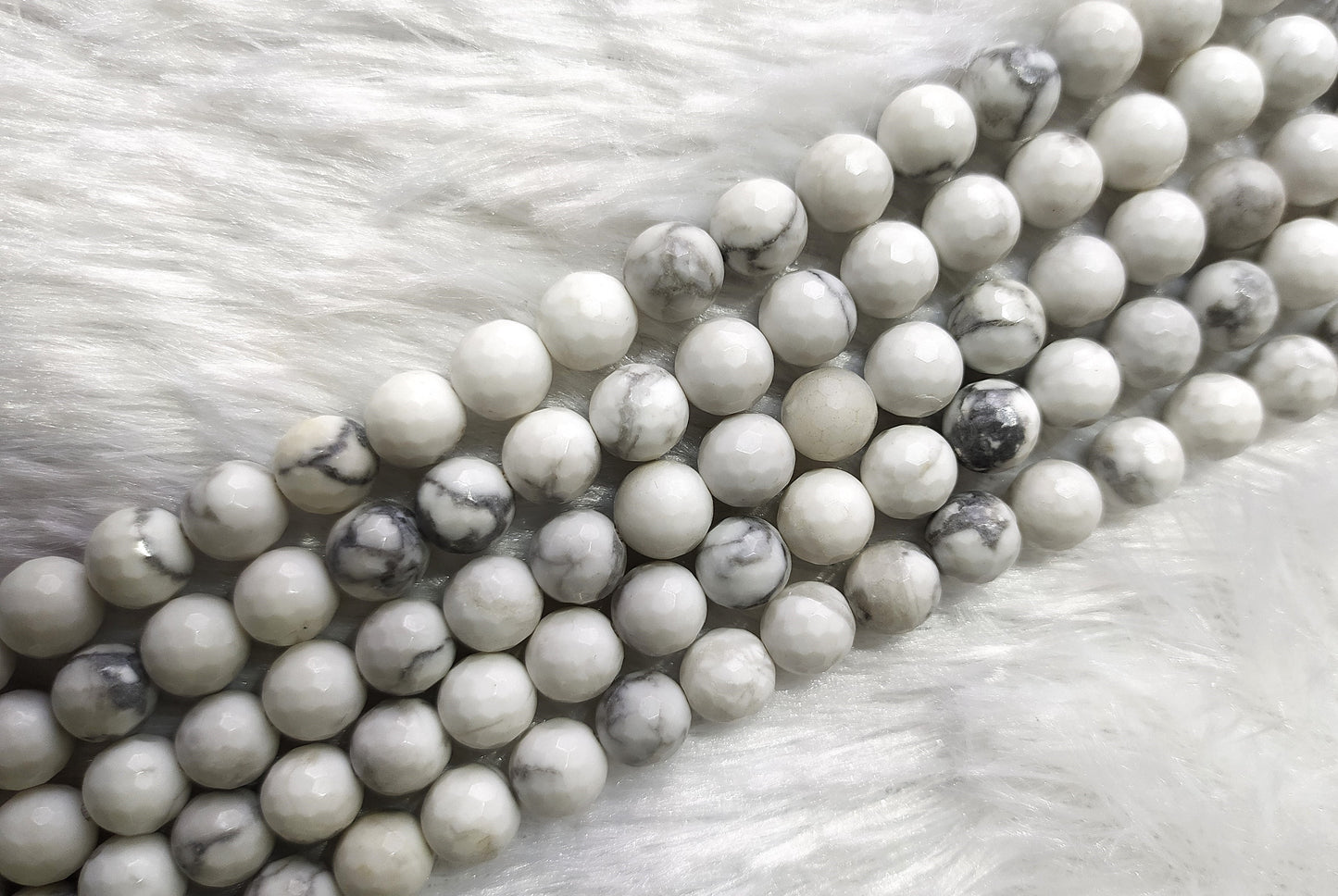 Howlite Faceted Beads | Crystal Beads for Jewelry