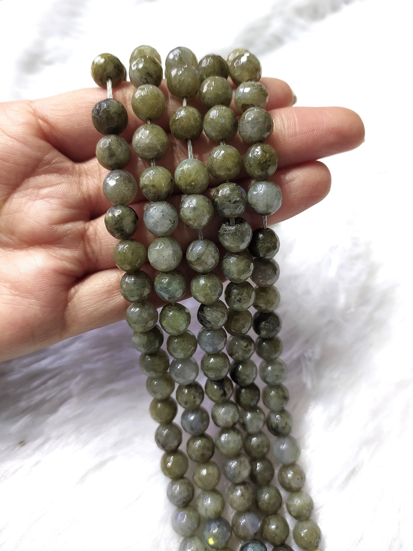 Labradorite Faceted Beads | Crystal Beads for Jewelry