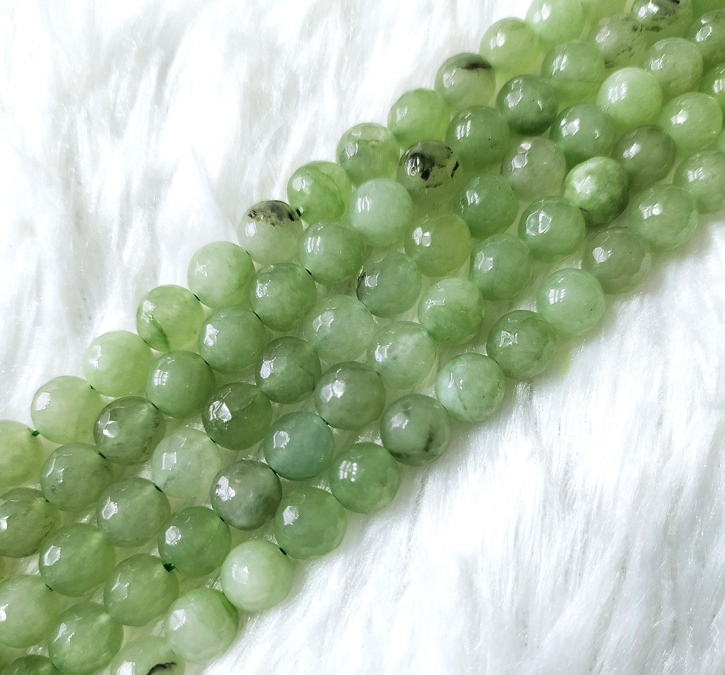 Green Aventurine Faceted Beads | Crystal Beads for Jewelry