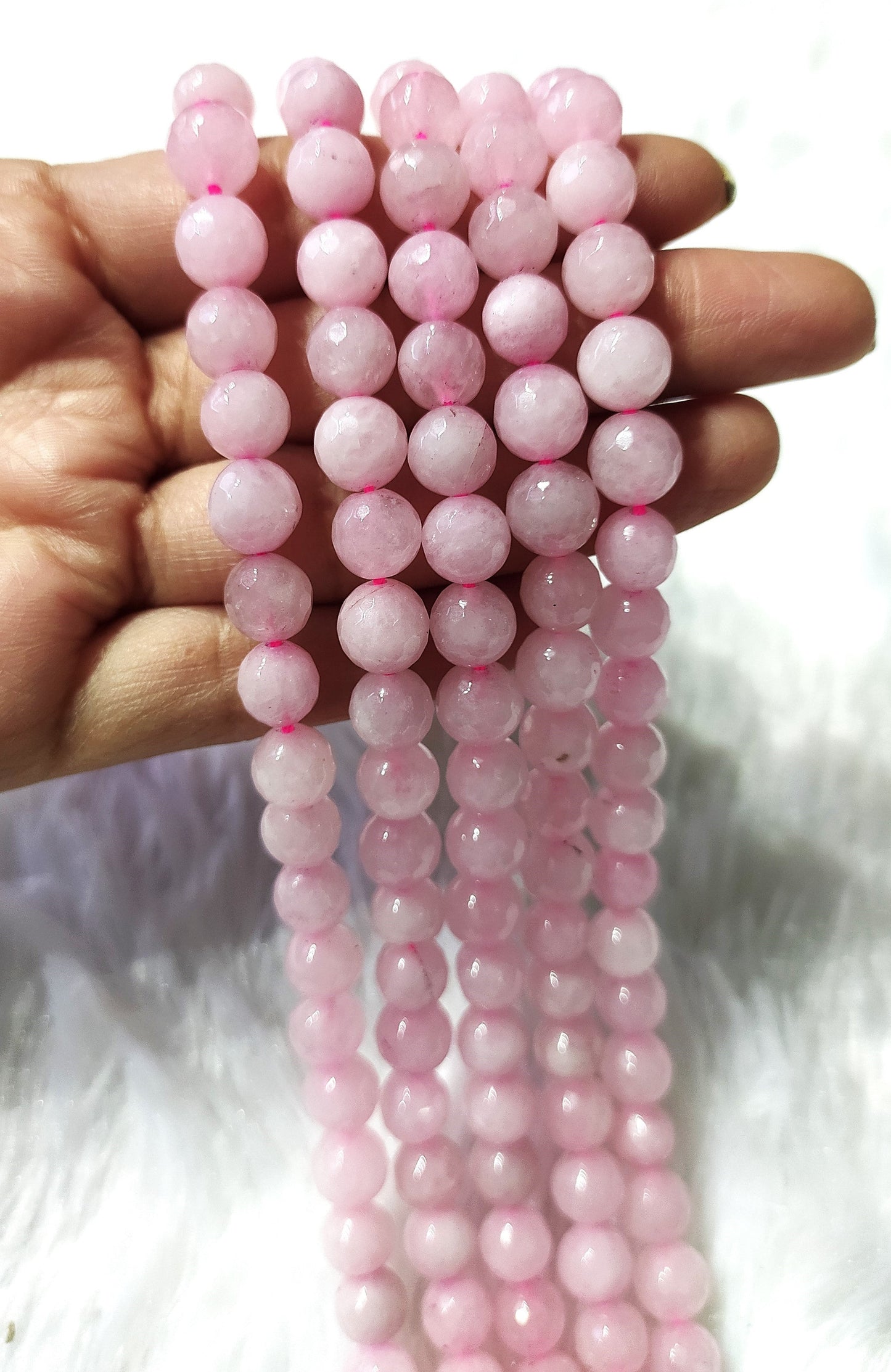 Rose Quartz Faceted Beads | Crystal Beads for Jewelry