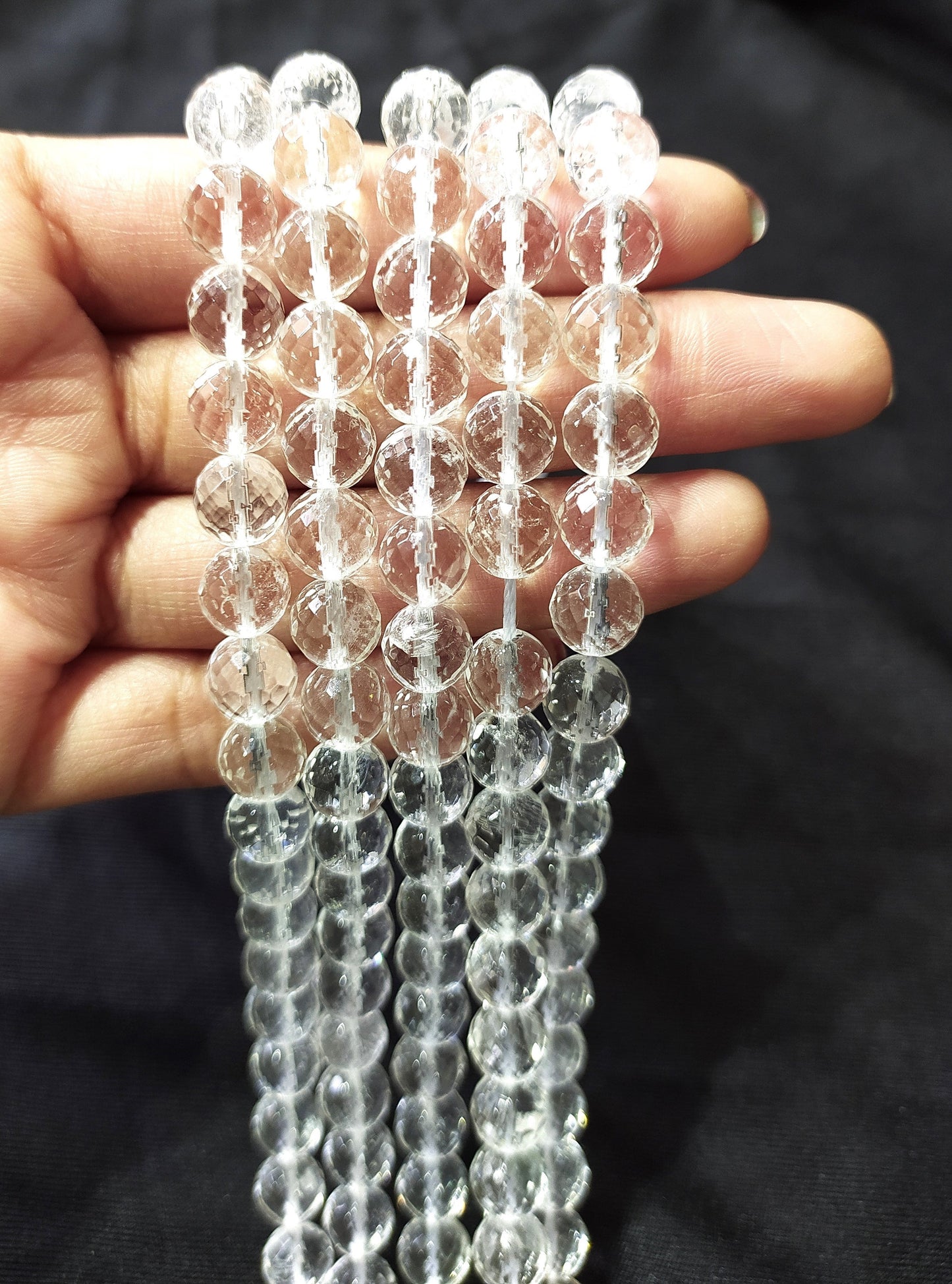 Clear Quartz Faceted Beads | Crystal Beads for Jewelry