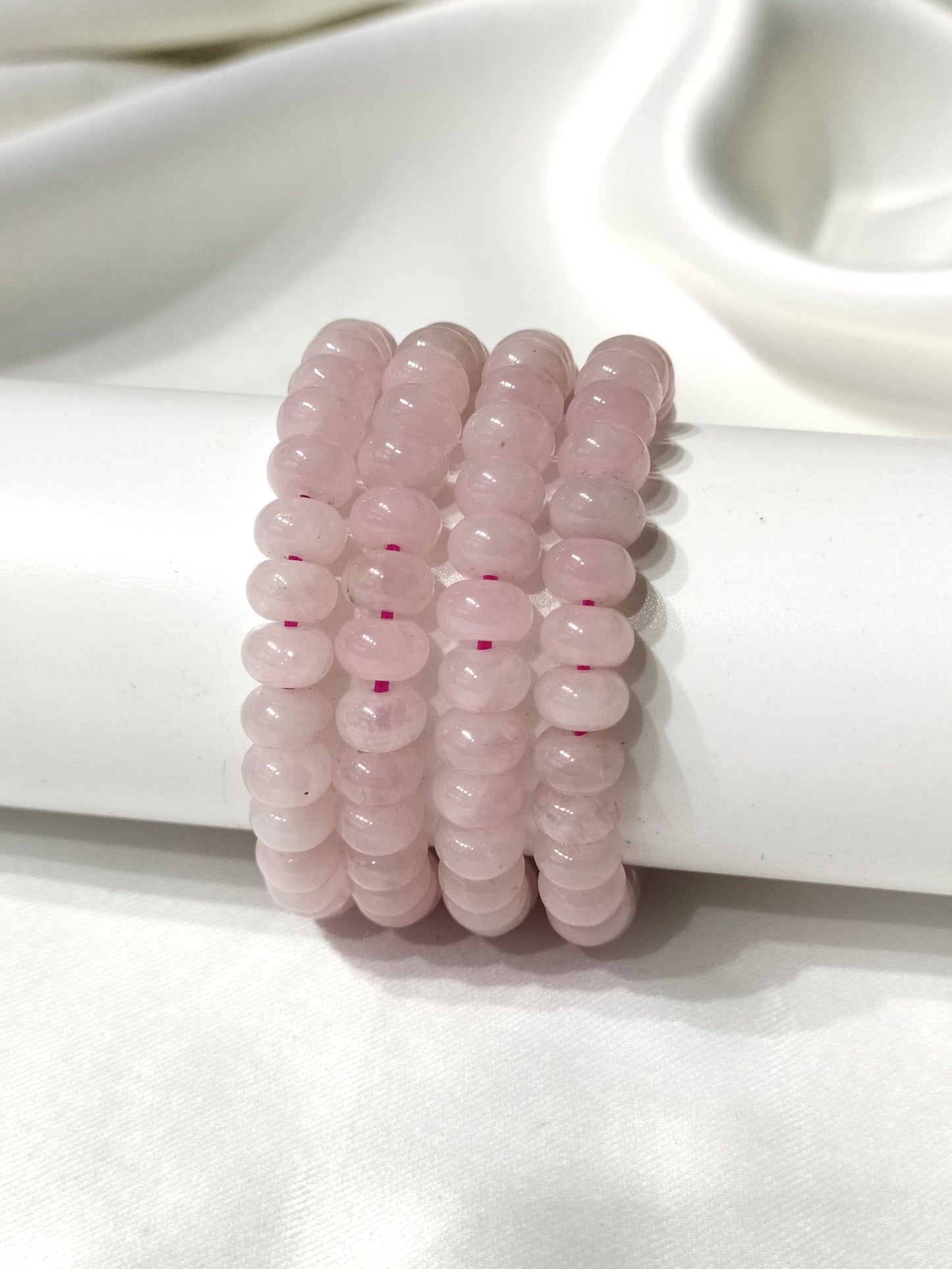 Rose Quartz Rondelle Beads Bracelets | Healing Bracelet