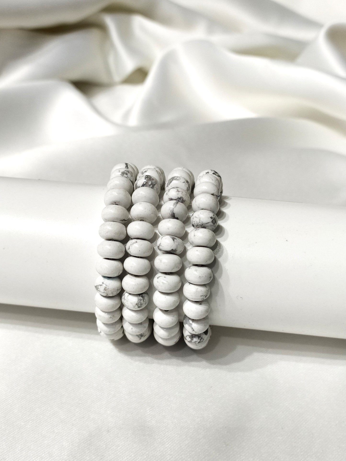 Howlite Rondelle Beads Bracelets | Healing Bracelet