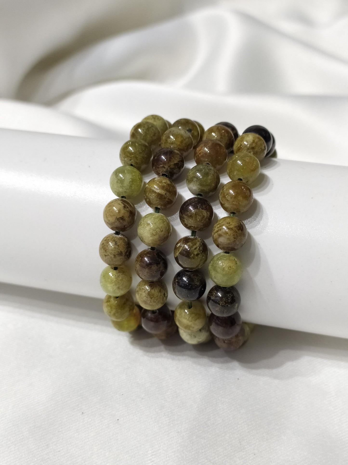 Green Tourmaline| Round Beads Bracelet | Gemstone Bracelet