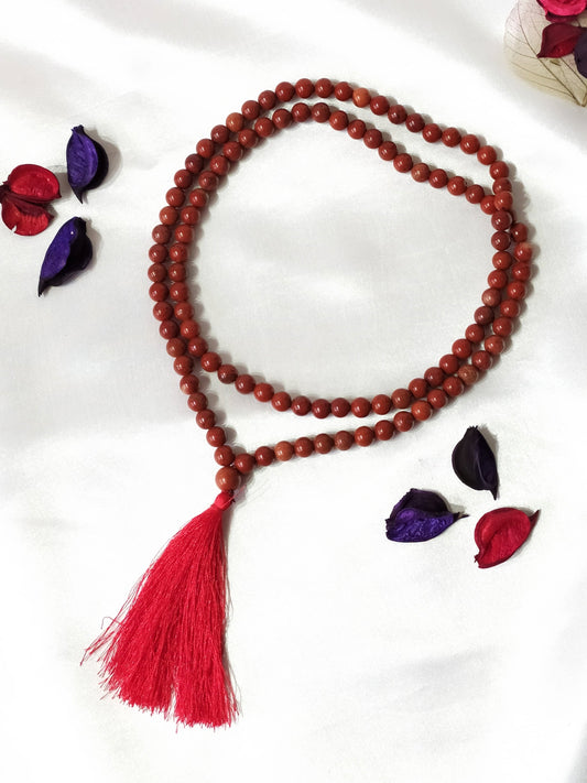 Red Jasper | Gemstone Mala | 108 Prayer Bead Mala | Prayer Mala