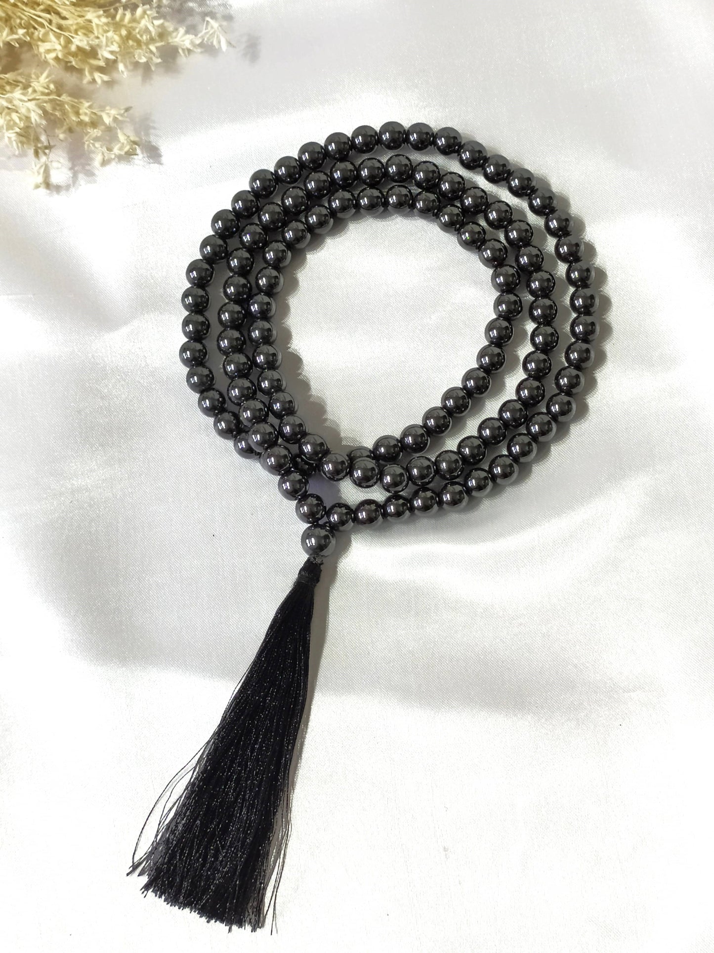Hematite | Gemstone Mala | 108 Prayer Bead Mala | Prayer Mala