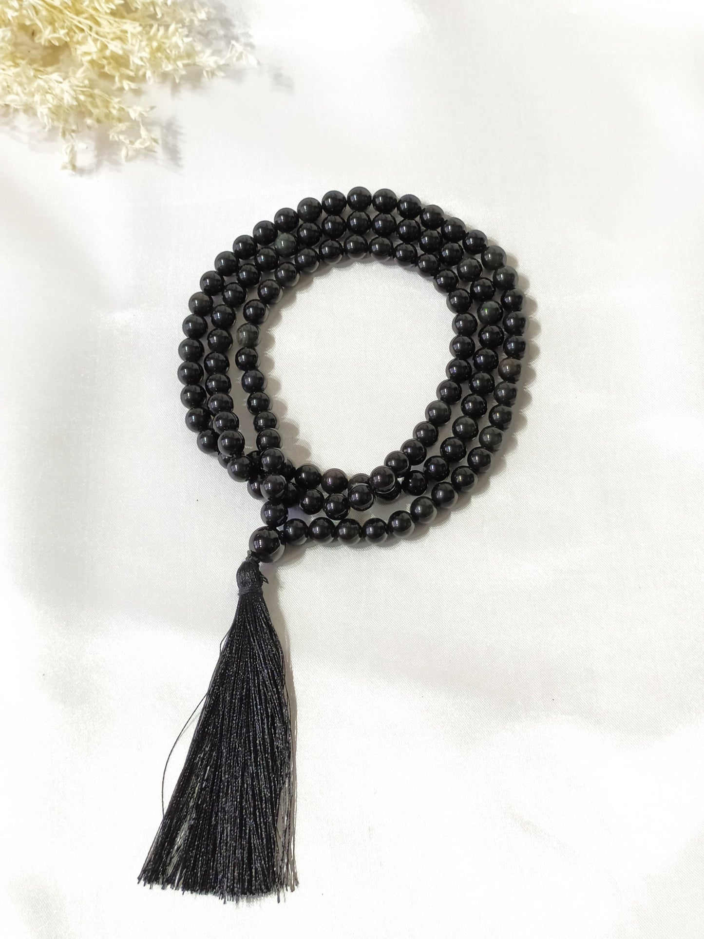 Black Tourmaline | Gemstone Mala | 108 Prayer Bead Mala | Prayer Mala