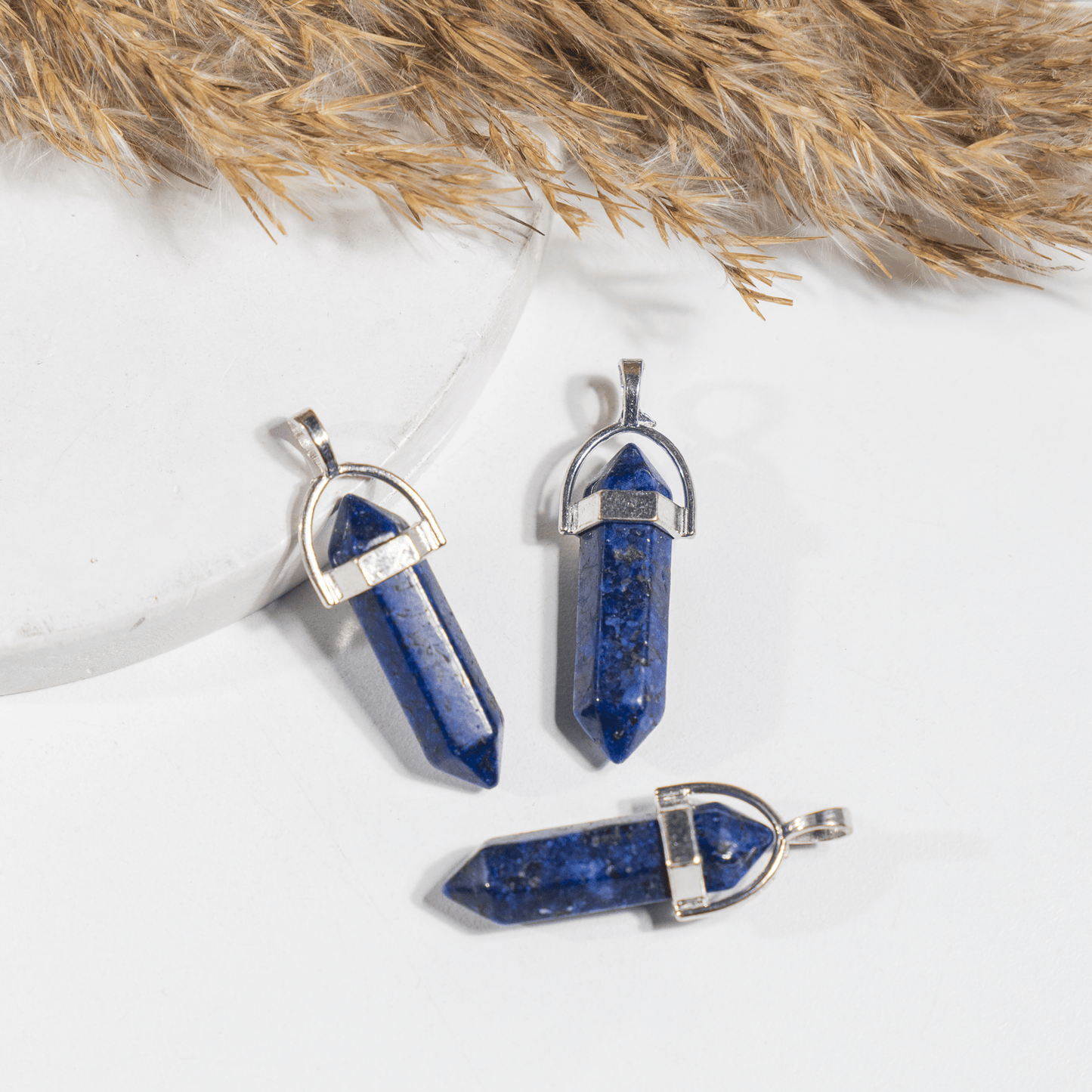 Lapis lazuli Crystal Pendant | Double Terminated Crystal Point | Natural Gemstone Jewelry | Pendant Necklace