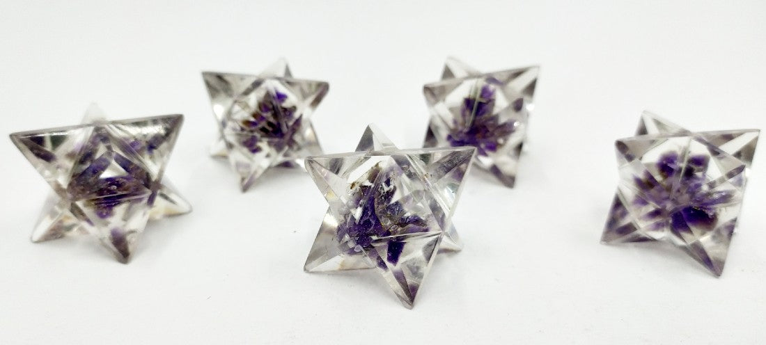 Amethyst Orgone Merkaba Stars