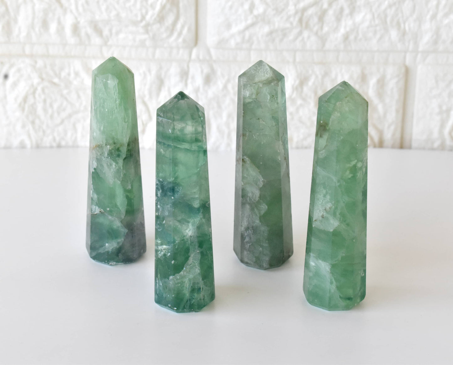 1kg Green Fluorite Obelisk Tower Point (10-12Pcs)