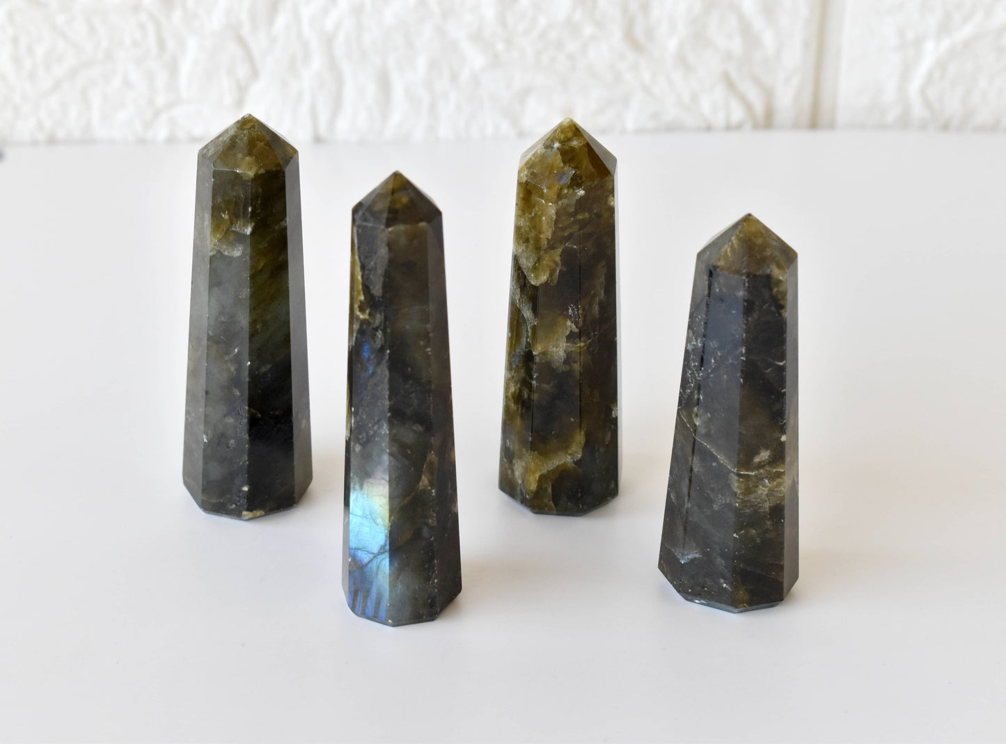 1kg Labradorite Obelisk Tower Point (11-13Pcs)