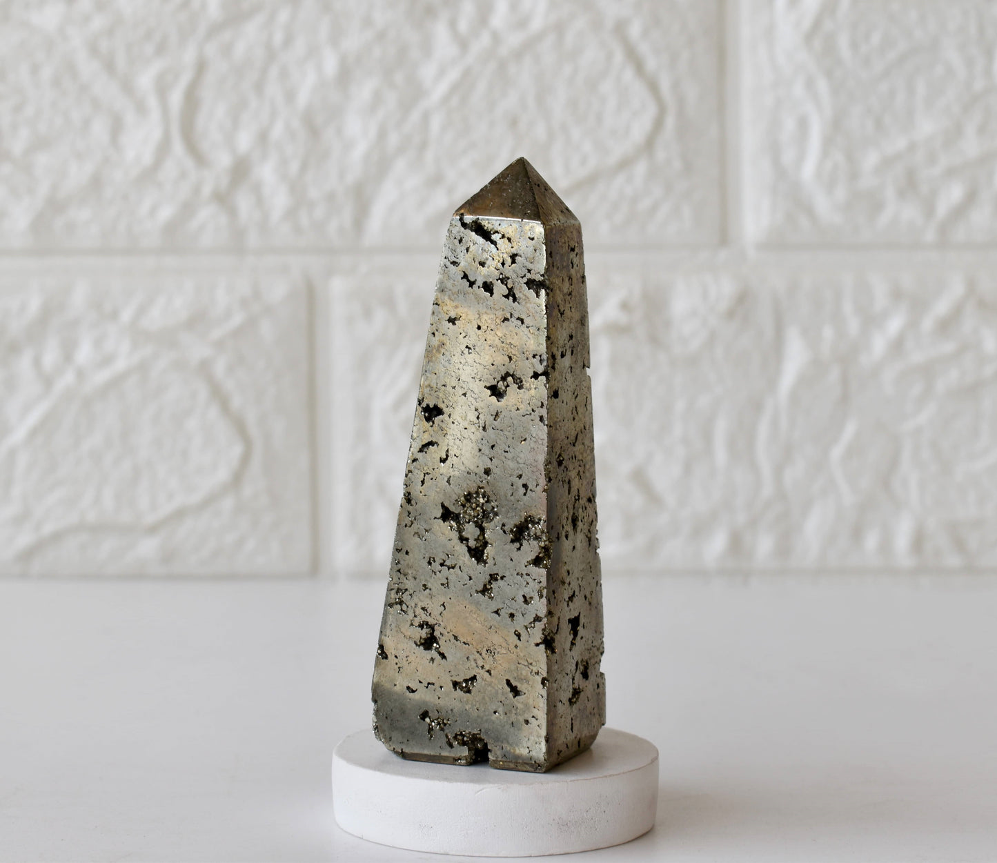 1kg Pyrite Druzy Obelisk Tower Point (5-7Pcs)