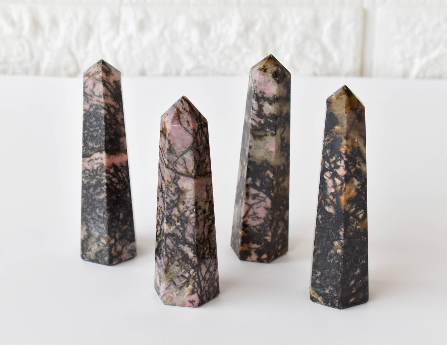 1kg Rhodonite Obelisk Tower Point (11-13Pcs)