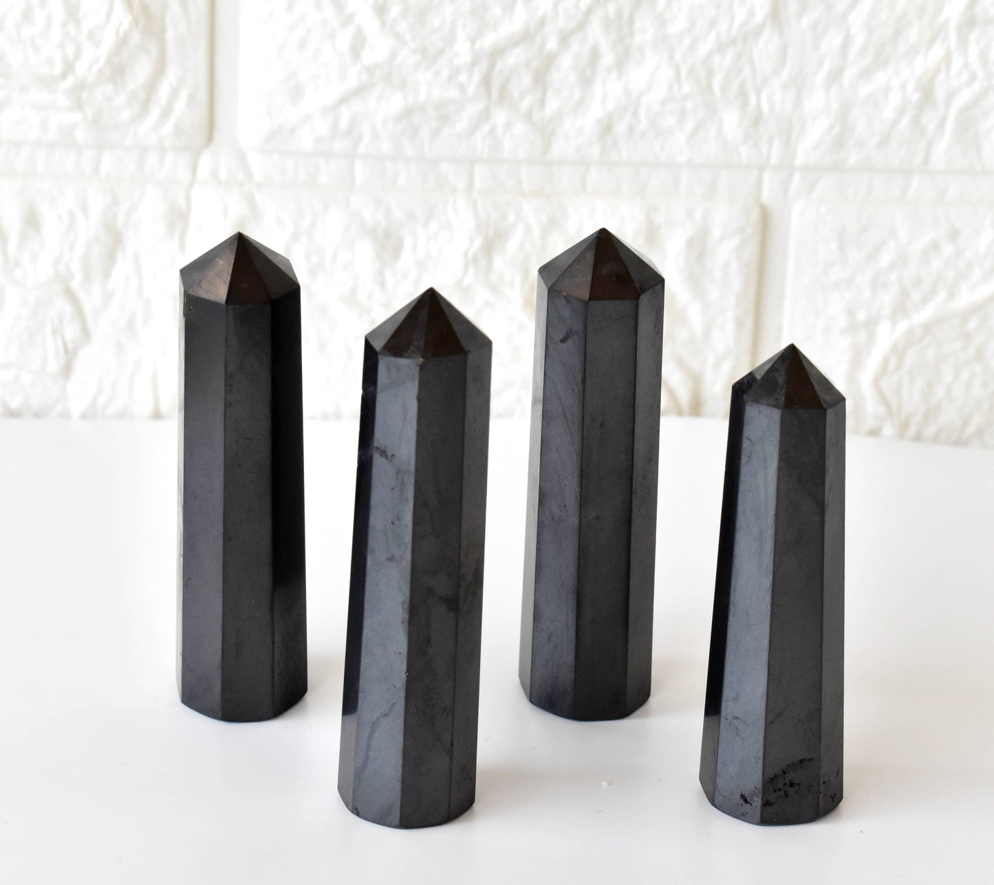 Shungite Black Obelisk Tower Point (11-13Pcs)