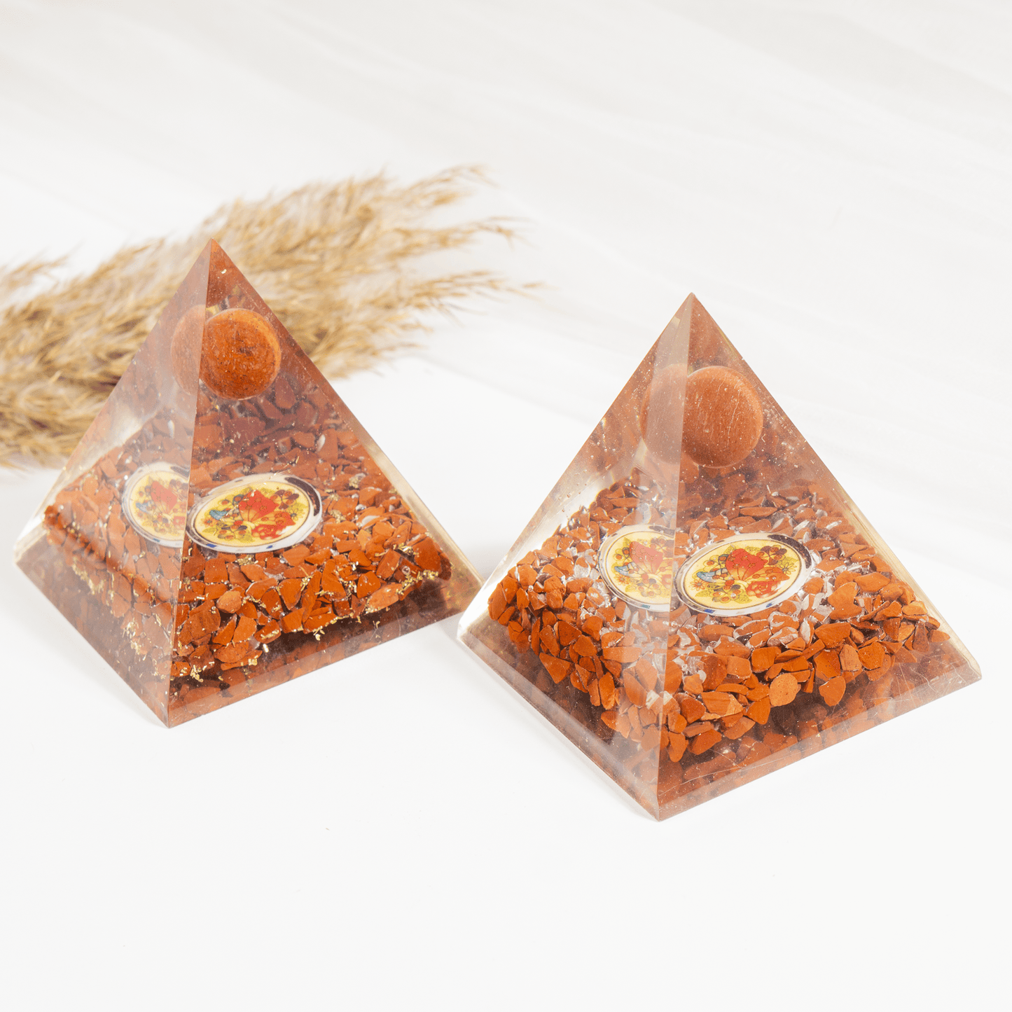 Orgone Pyramid | Red Jasper Pyramid | Crystal Energy Pyramid