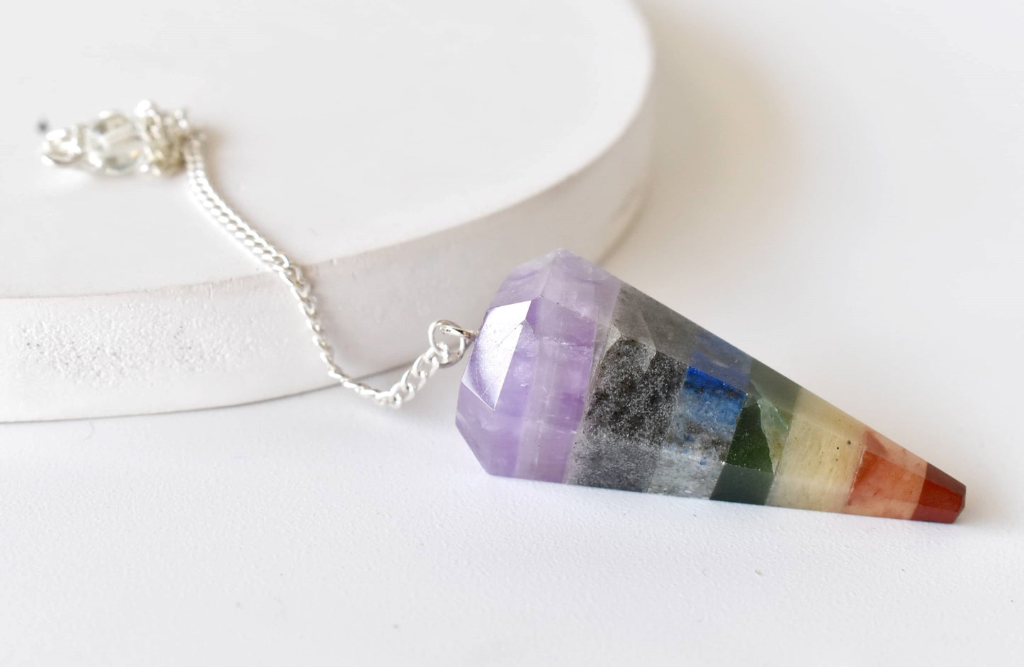 Bonded Chakra Crystal Pendulum