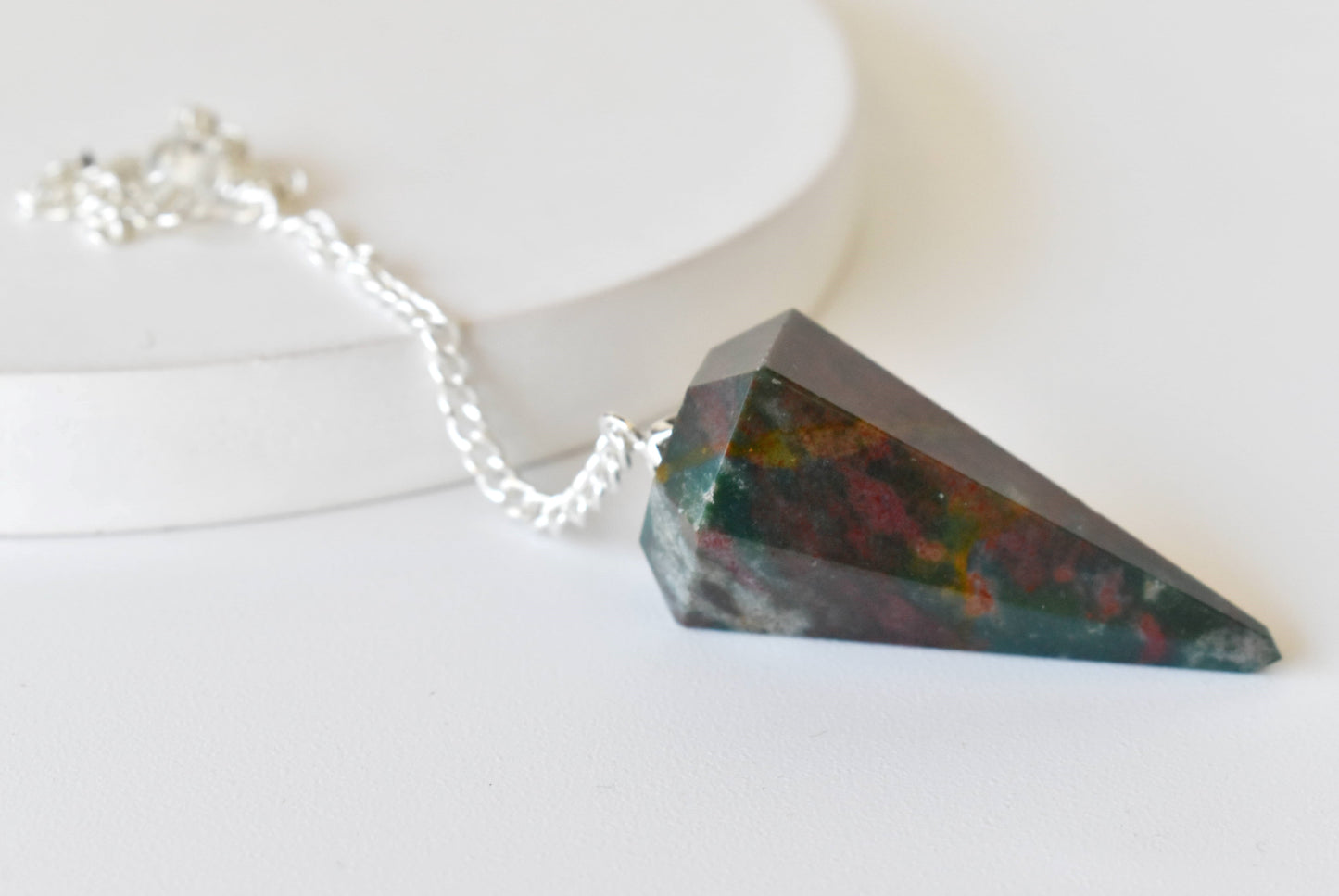 Bloodstone Crystal Pendulum