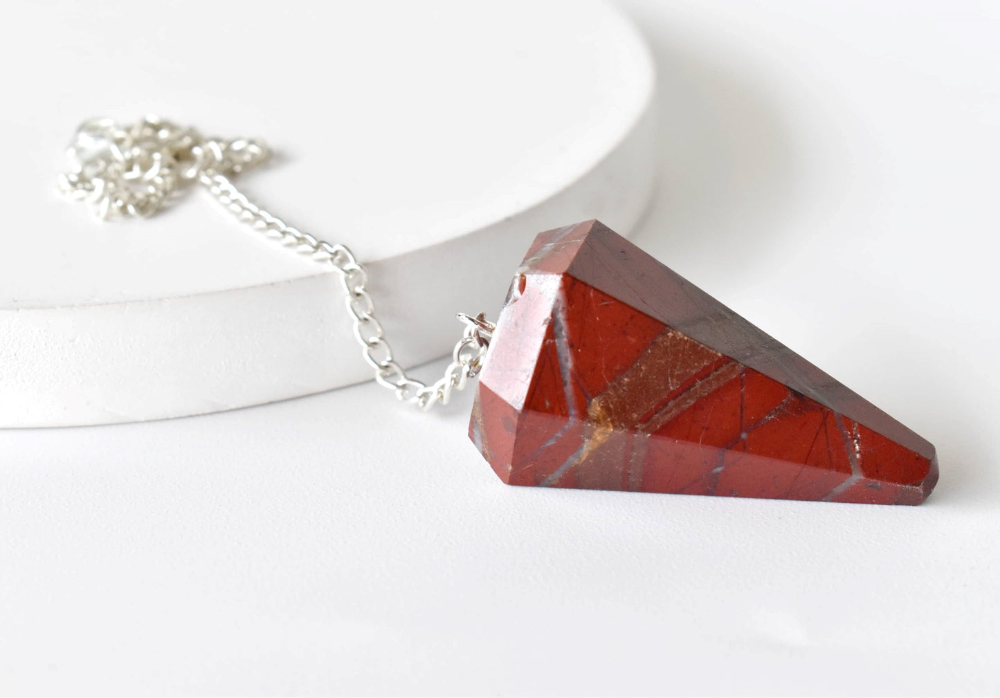 Red Jasper Crystal Pendulum
