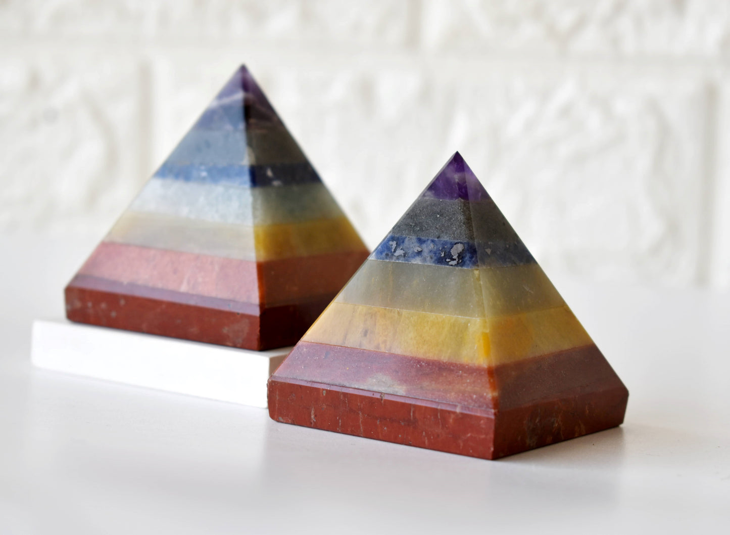 1Kg Bonded Chakra Crystal Pyramid (2 inches)