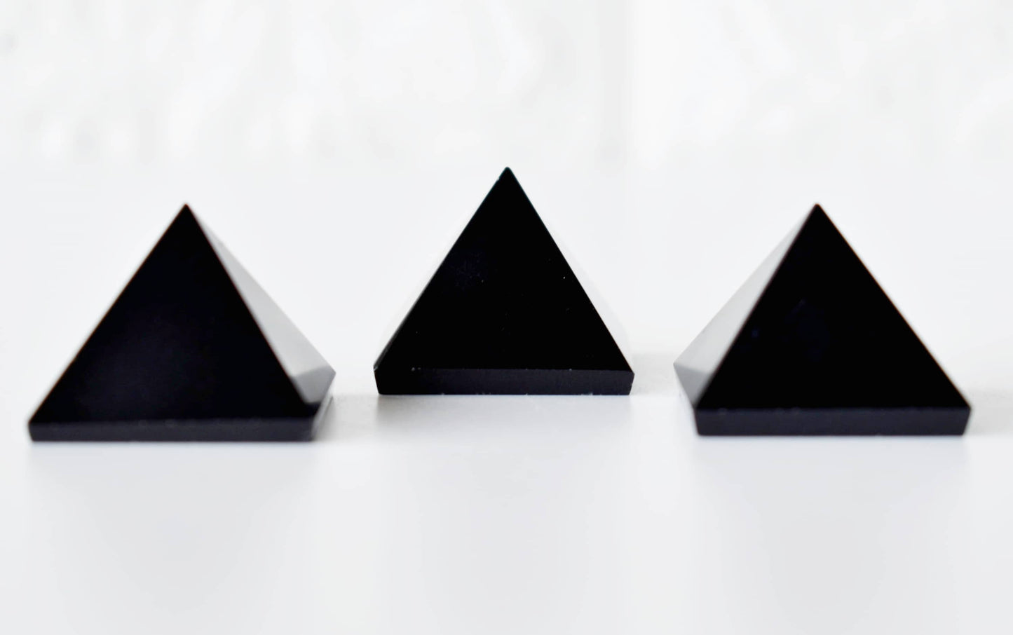 1" Black Tourmaline Crystal Pyramids