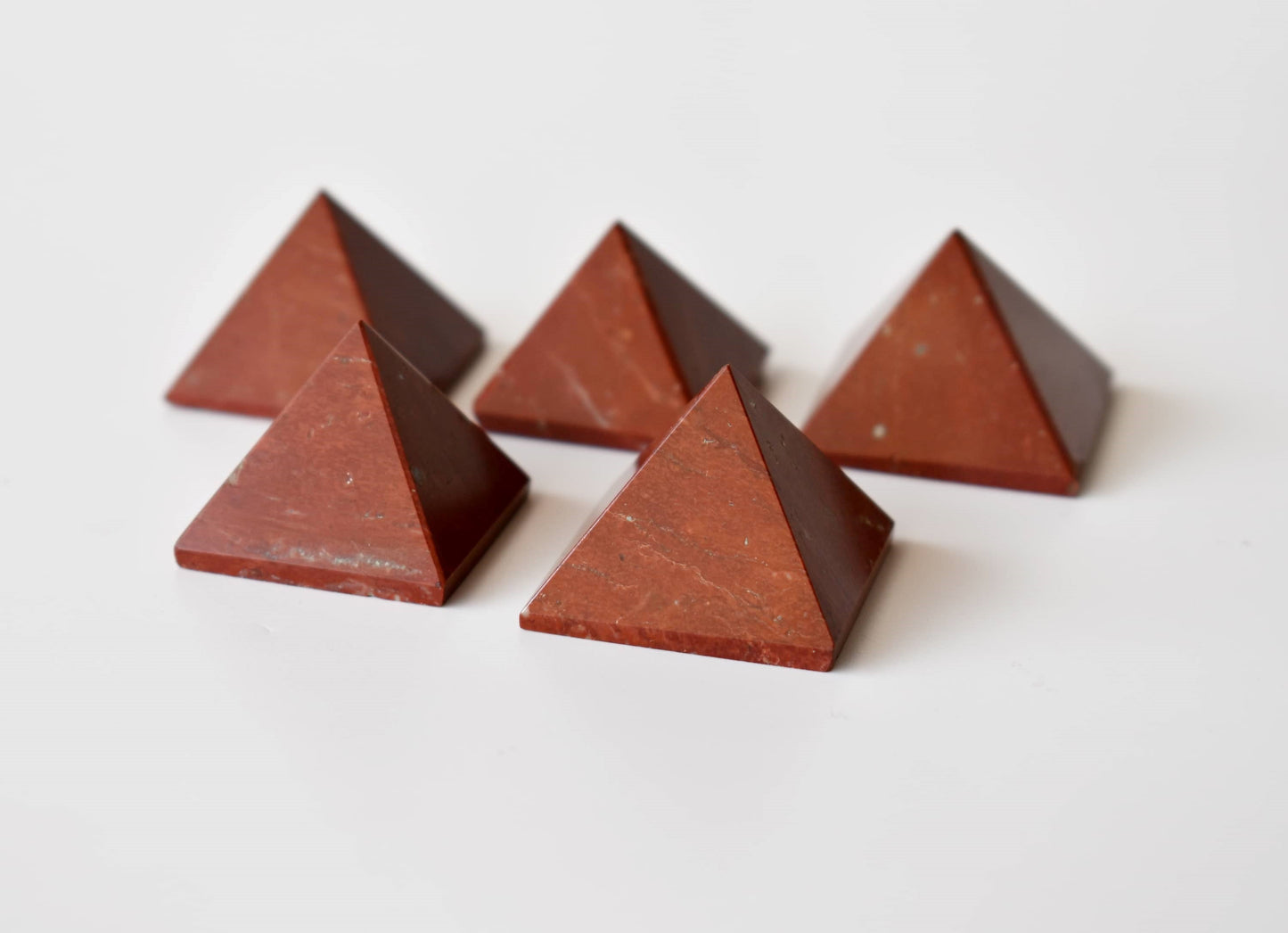 1" Red Jasper Crystal Pyramids