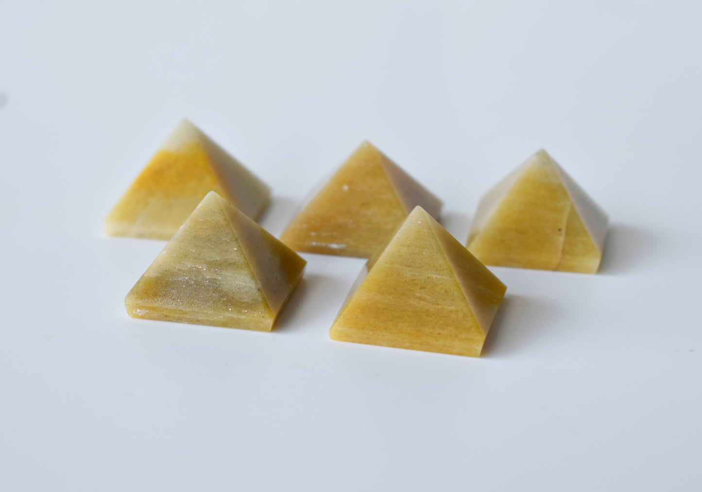 1" Yellow Aventurine Crystal Pyramids